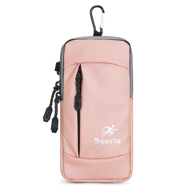 Sports Running Mobile Phone Arm Wrist Bag Fitness Equipment Waterproof Pink - Shop at LoveMi