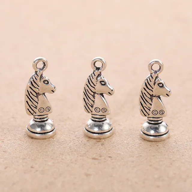 Vintage Alloy Jewelry Accessories Antique Silver Chess Pendant 43751Style 8X21Mm - Shop at LoveMi