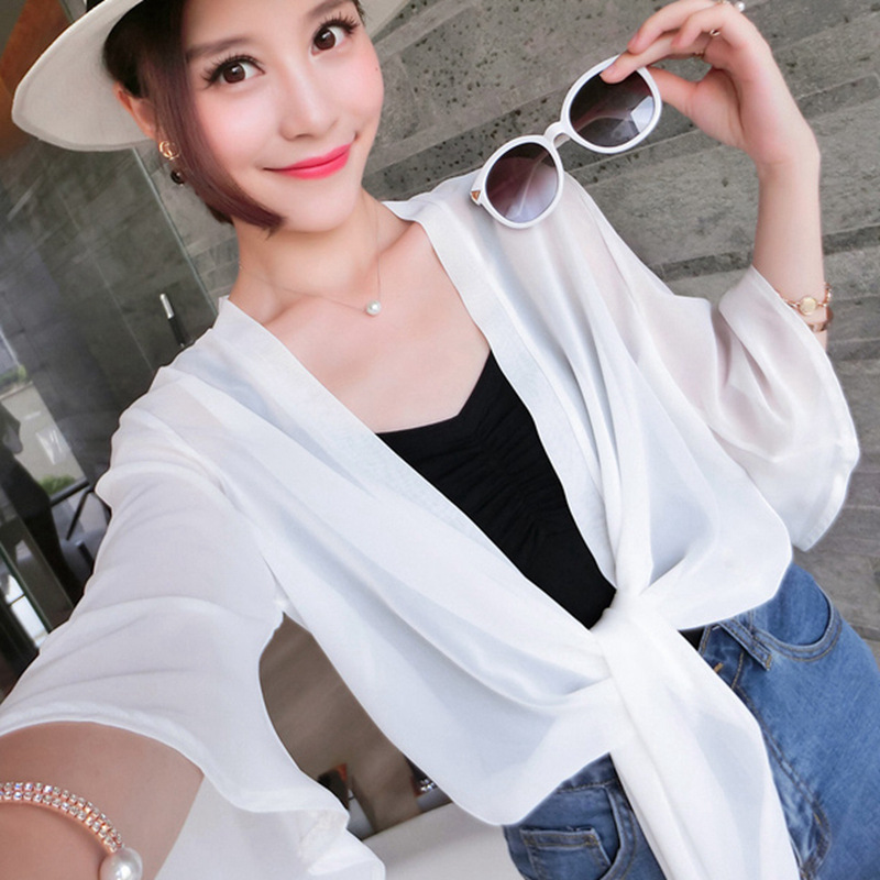 Title 1, Chiffon Shirt Shawl All-match Sunscreen Air Con...