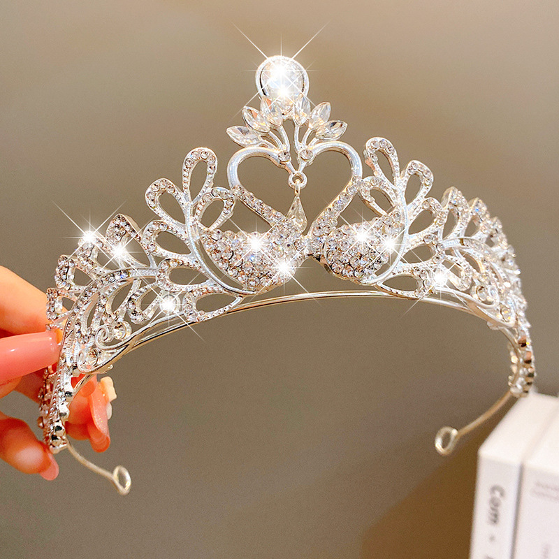 Sweet Fashion Jewelry Hair Accessories Multicolor Pearl Crown Banquet Birthday Fashion Princess Headband Girl Kawaii Crown Crown Headband Headgear Headgear Crystal  Wedding Party Hair Accessories — foto 3