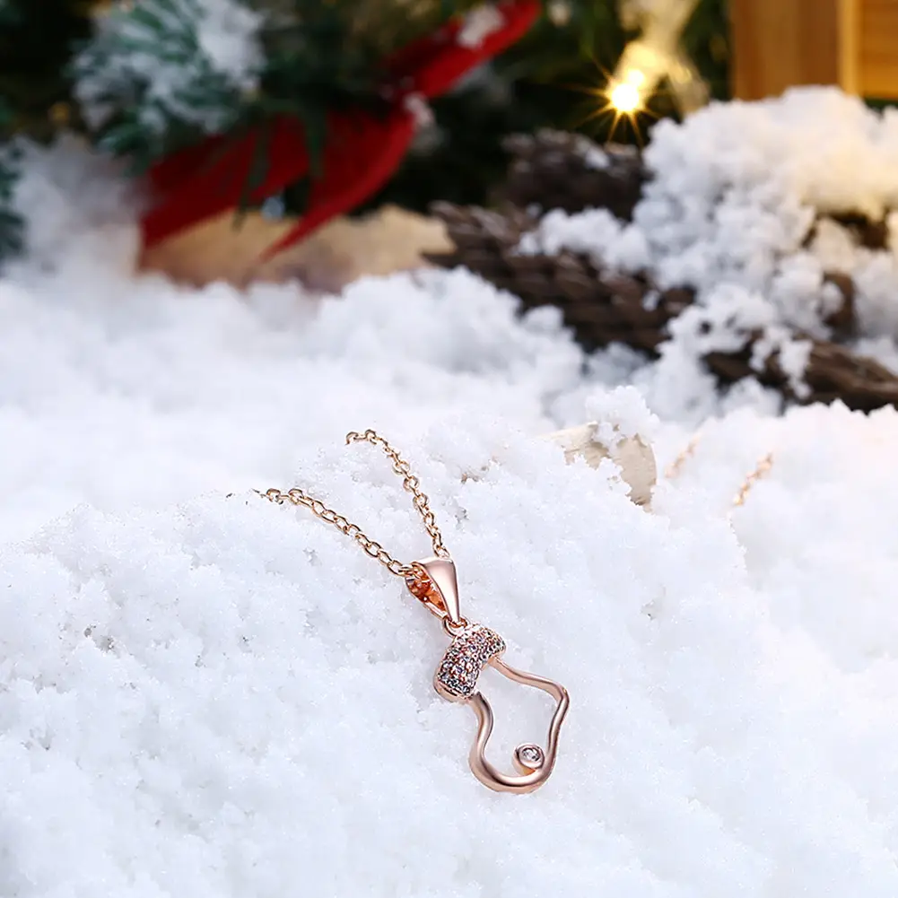 Christmas Series Small Fish Modeling Girl Zircon Necklace