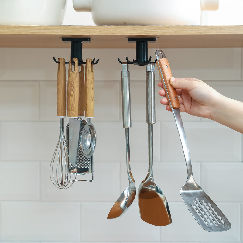 Title 6, Hook Kitchen Storage Rack 360 Degree Rotation