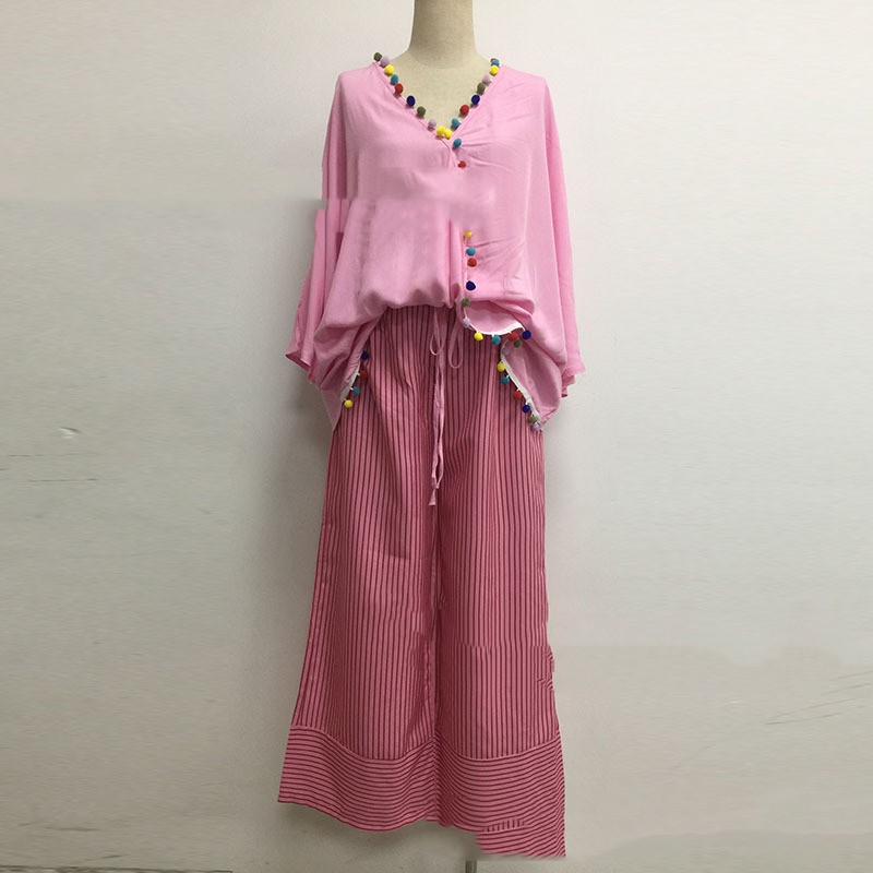 Long Pants Loose Top Casual Two-piece Set