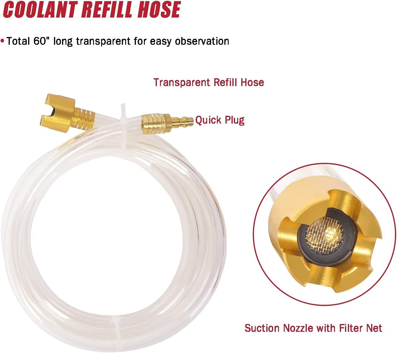Radiator Cooling System Vacuum Purge Gauge Tool Coolant Refilling Kit — image 5