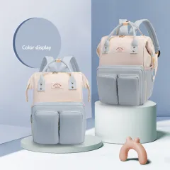 Large-capacity Fashion Mother And Baby Bag With Multiple Functions - Blue - View 1