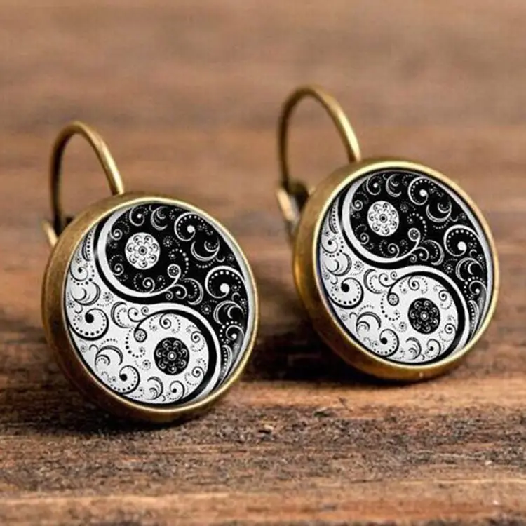 Custom Gem Necklaces Vintage Round Titanium Steel Accessories Simple Non-fading Pendants