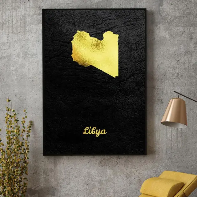 Latvia Golden Map Canvas Painting Poster Living Room Decor Latvia - Shop at LoveMi