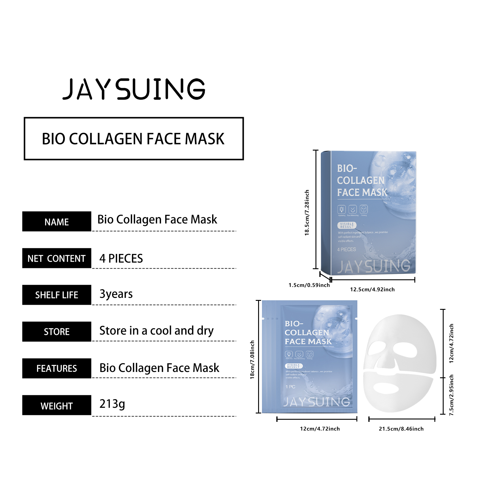 Collagen Moisturizing Facial Mask Boxed