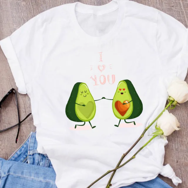 Avocado Creative Fashion Printing Men's And Women's Short sleeved T shirt Summer Loose Shape6 - Shop at LoveMi