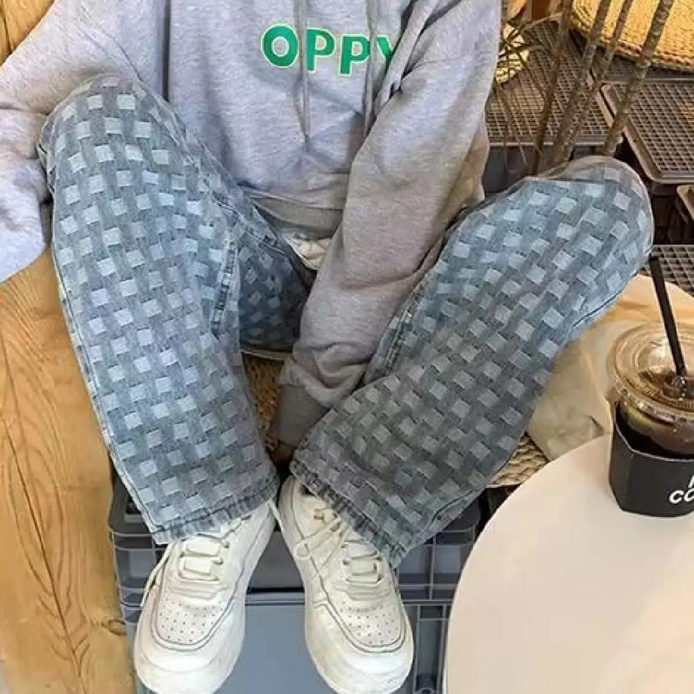 Fashion Loose Checked Casual Pants