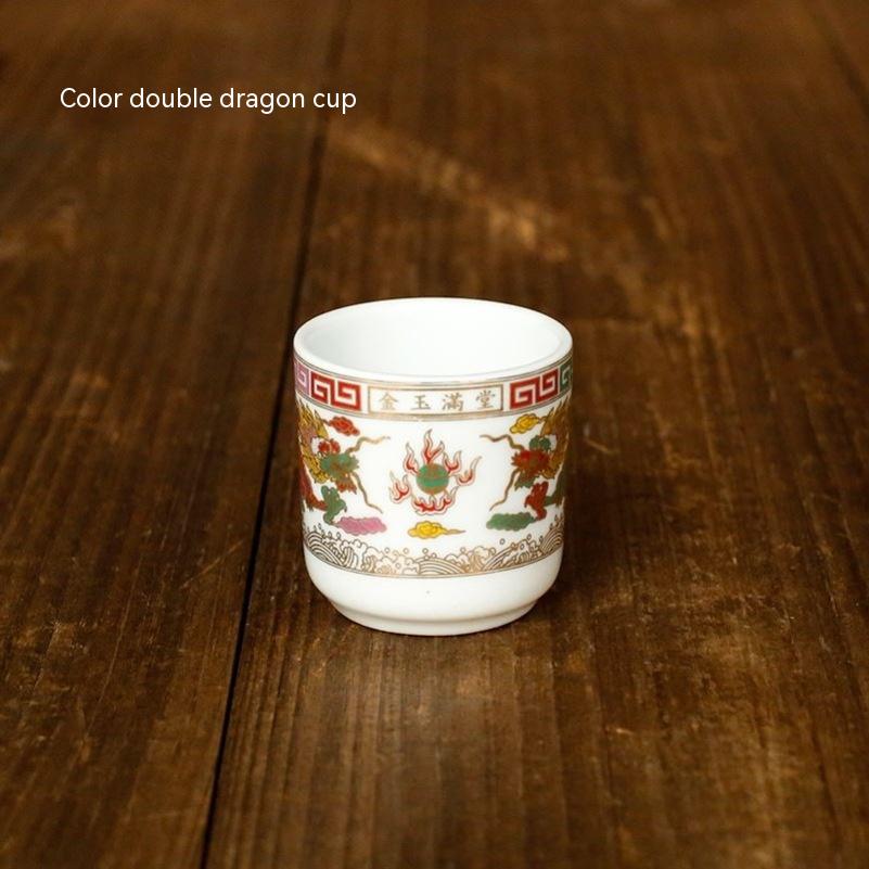 Color Double Dragon Small Cup