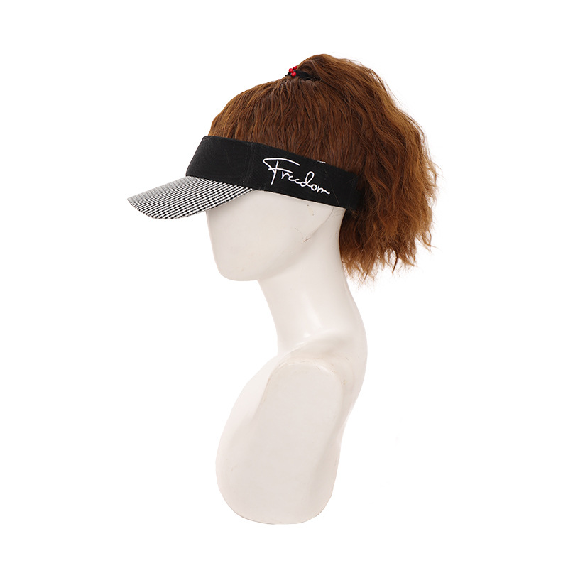 Horse Tail Wool Curly Hair Style Duck Tongue Hat