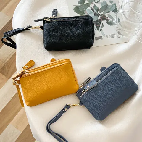 Leather Ladies Wallet Fashion Zipper Coins