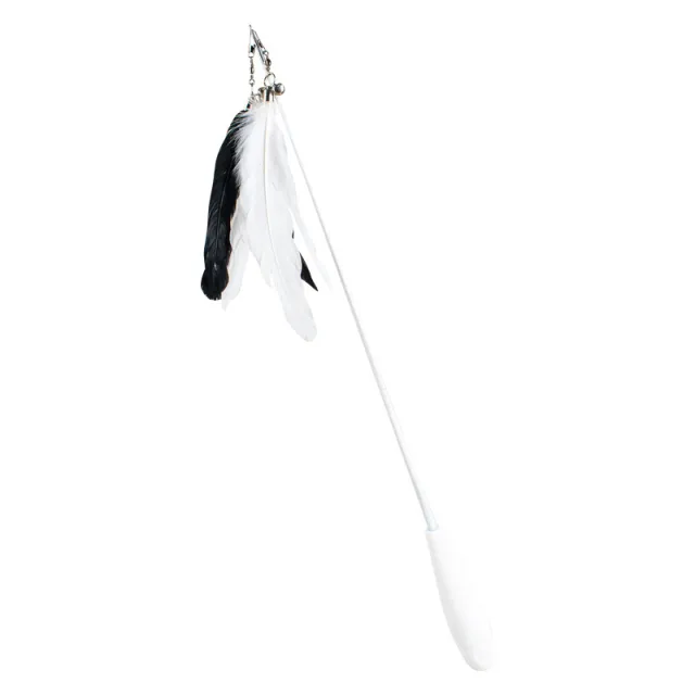 Telescopic Fishing Rod For Cats Self hi Bell Toy Removable Pen Pet Toy White - Shop at LoveMi