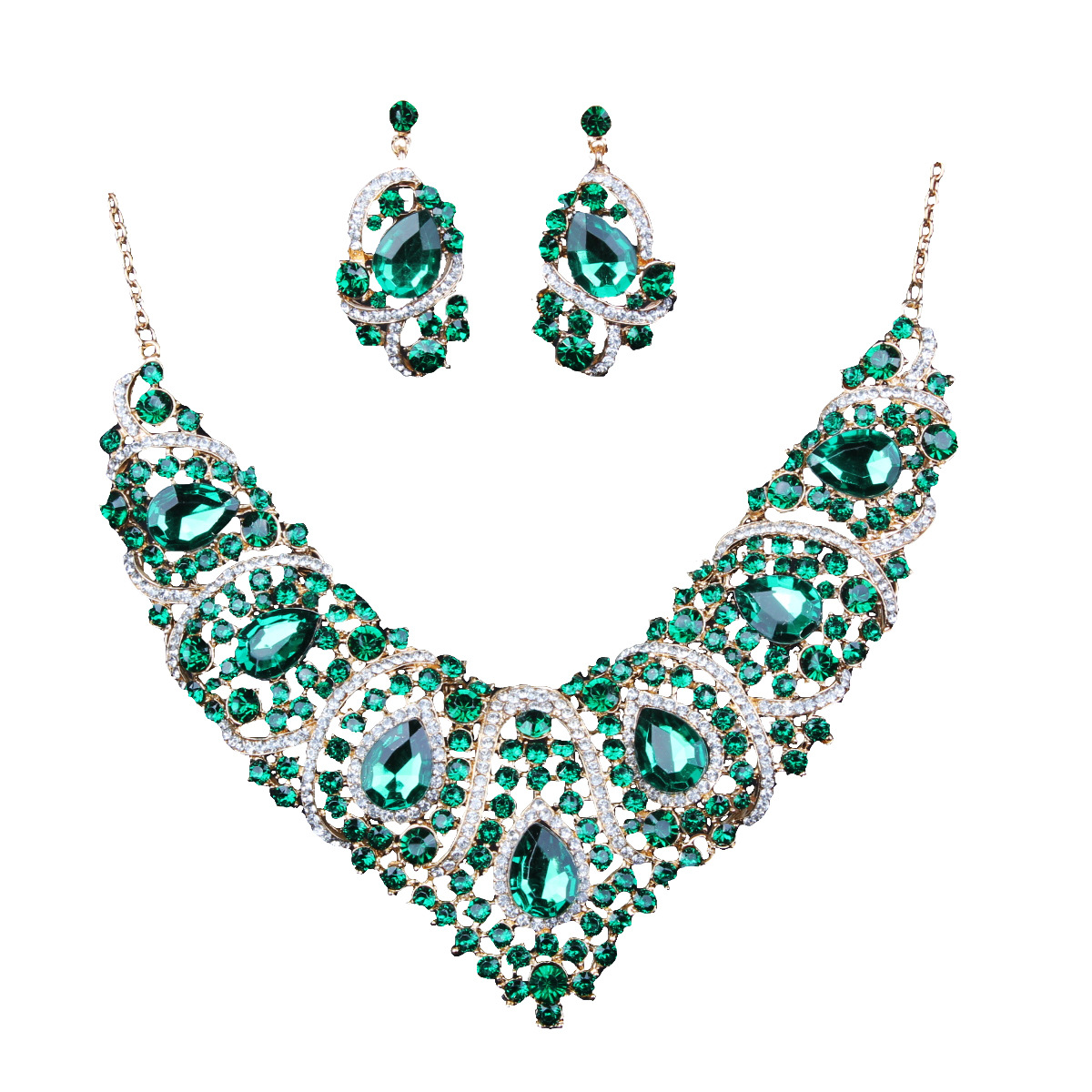 Colorful Bridal Necklace And Earring Set — foto 3