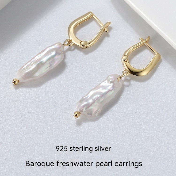 Title 5, S925 Sterling Silver Eardrops Natural Freshwate...