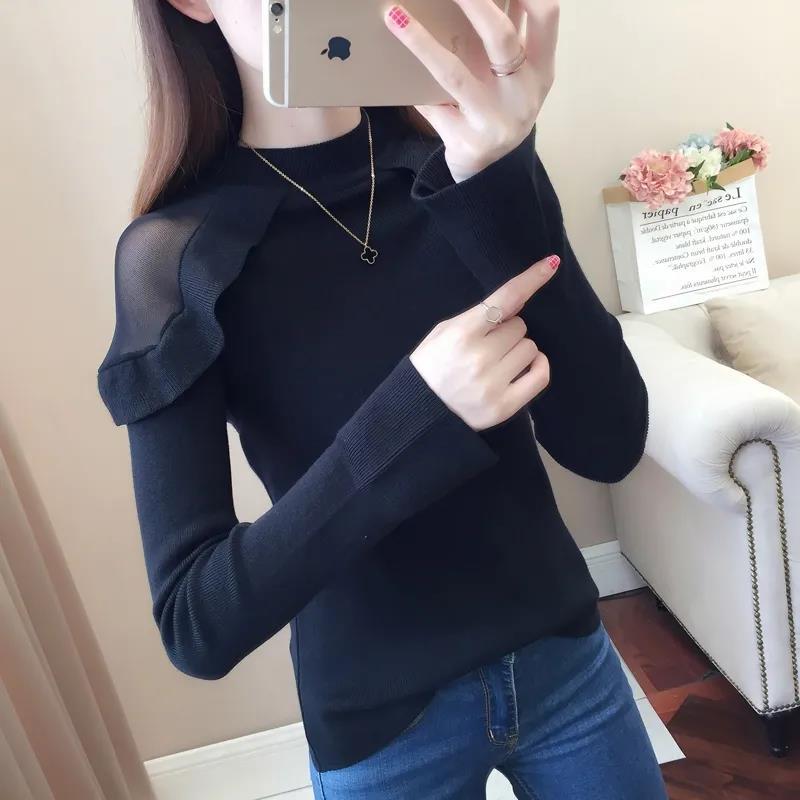 Title 3, Turtleneck Long Sleeved Sweater Pullover Slim Fit