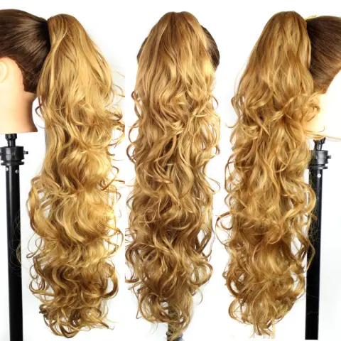 Wig Female Chemical Fiber Ponytail Grab Clip Wavy Long