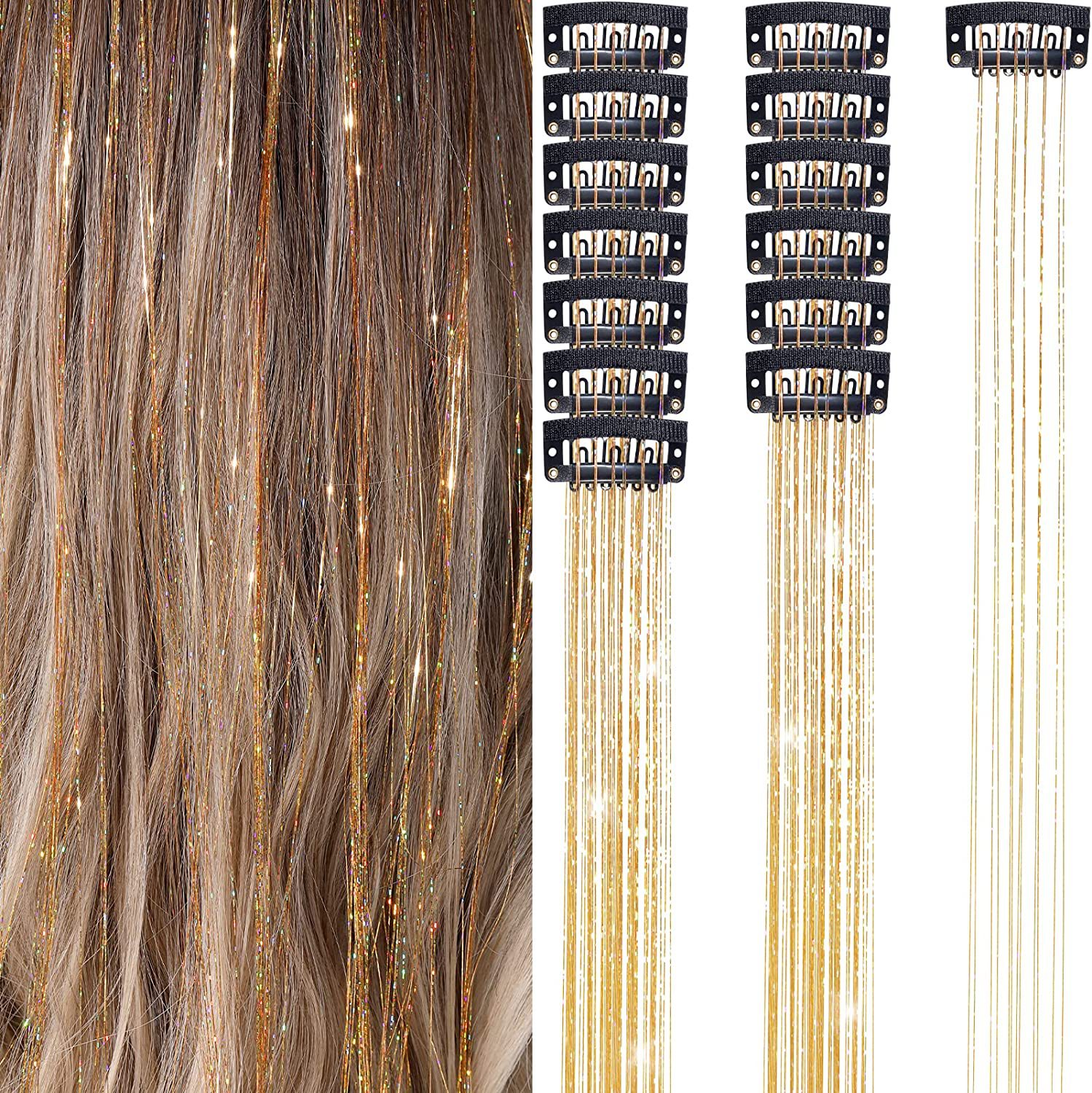 Title 9, 6-piece Laser Gold Wire BB Clip Single Card Wig...