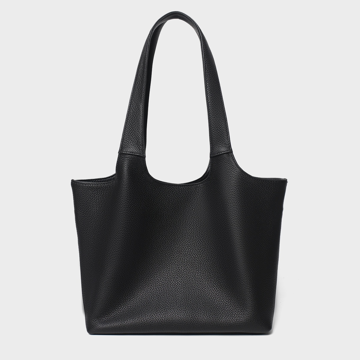 Versatile, Casual, Fashionable, Large Capacity Women's Tote Bag For Commuting With A Sense Of Luxury. Underarm Layer Cowhide Leather Women's Bag - Classic Black