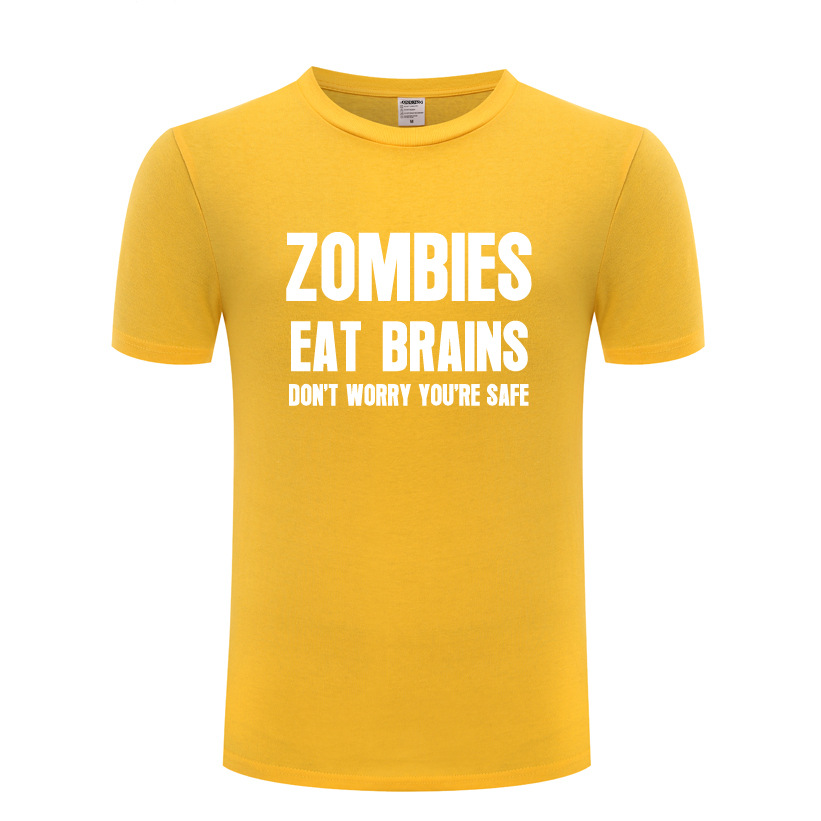 Title 5, Heren T-shirt Zombies Eat Brains Maak je geen z...