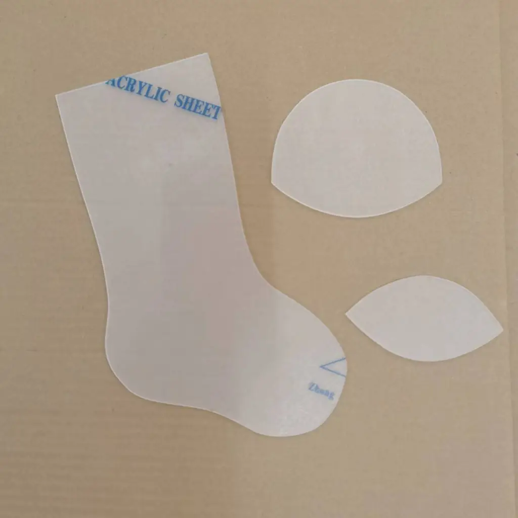Handmade Christmas Socks Template Set DIY Cutting Ruler - Large 15Inches