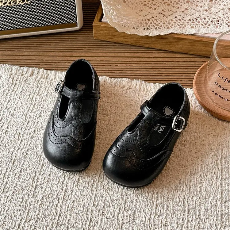 2026 New Spring Korean Academy Style Retro Square Toe Mary Jane Shoes, Buckle Flat Leather Loafers Casual Single Shoes For Girls