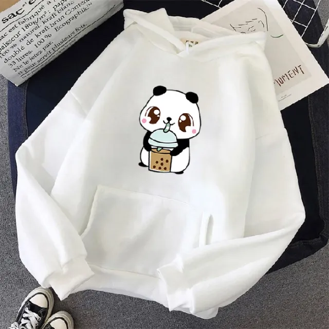 Lazy Style Loose Korean Style Hooded Top White - Shop at LoveMi