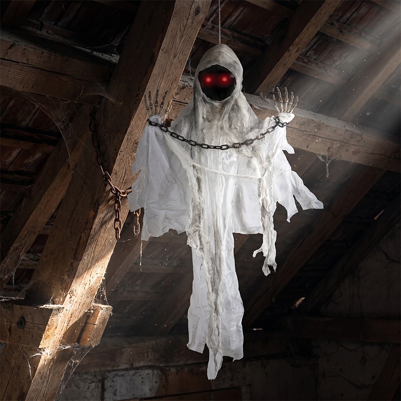 A Dult Halloween Animatronic Faceless Ghost Spectre Decoration Prop Scary 90cm — image 8