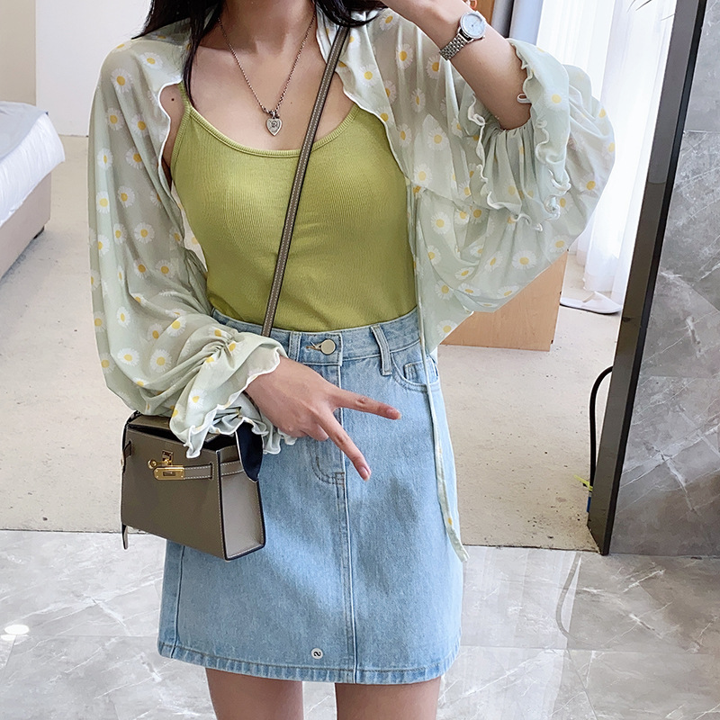 Sun Protection Clothing With Silk Scarf Women's Sun Protection Sleeves