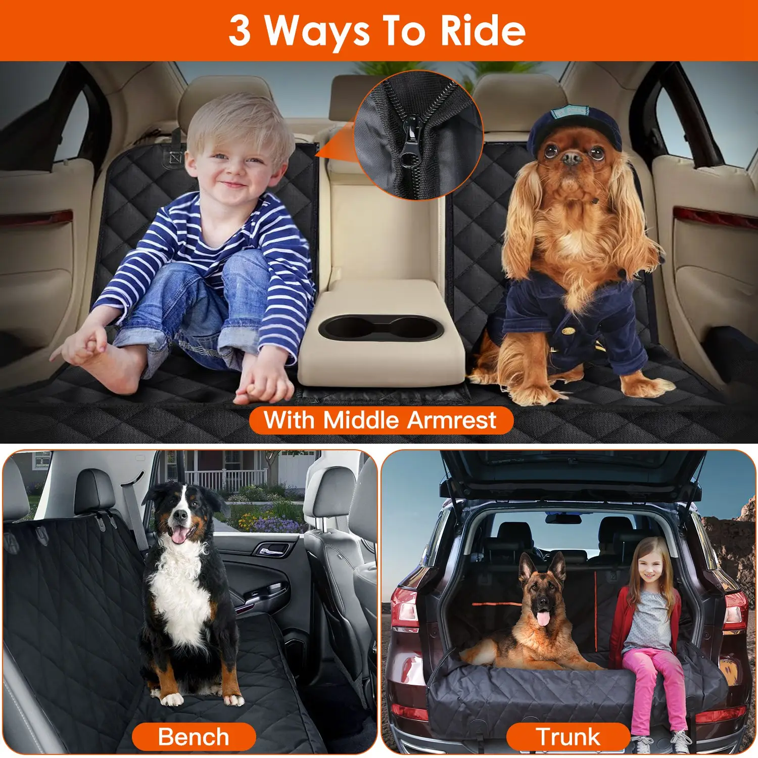 Dog Car Seat Cover Waterproof Scratchproof Pet