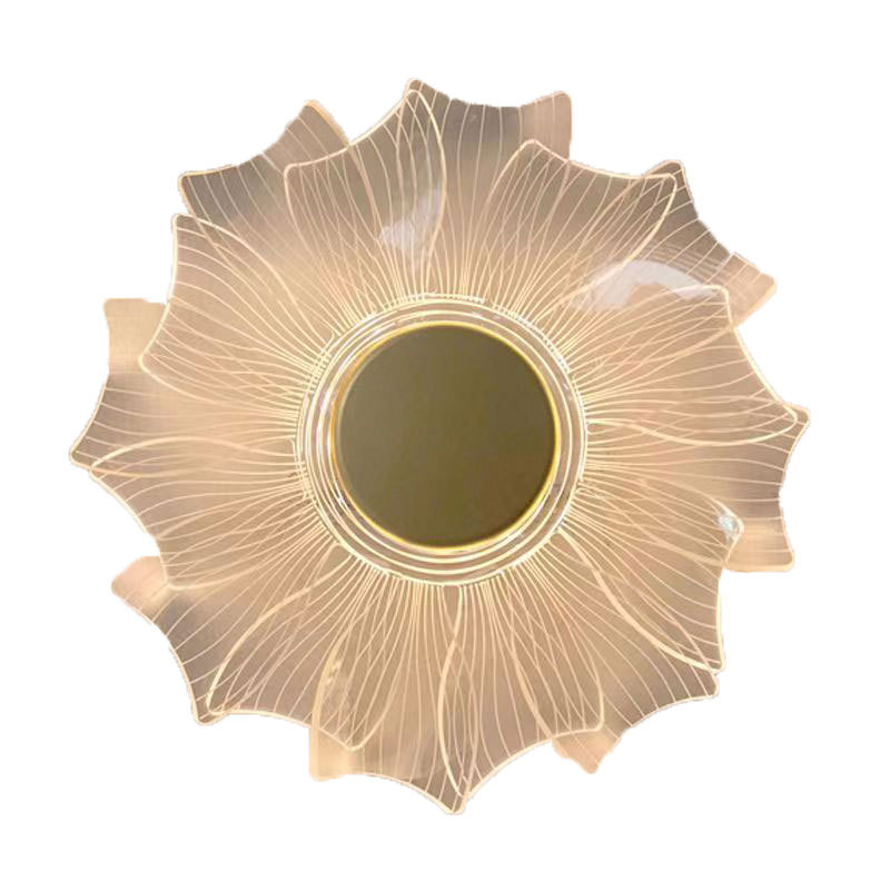 مصباح حائط LED أكريليك بشكل بتلة بتصميم عصري بسيط