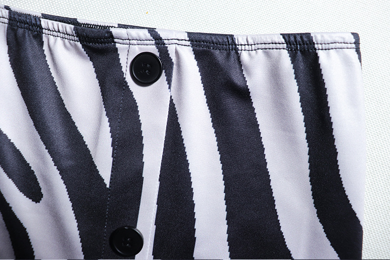 Zebra Fashion Print Umbilical Top