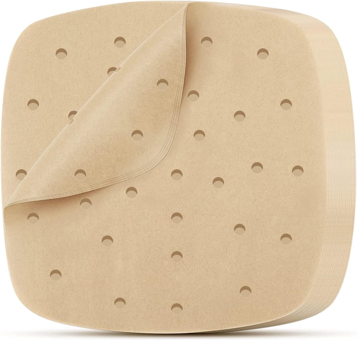 Air Fryer Paper Liners Disposable - 9in-23cm 100Pcs Air Fryer Parchment Paper Liners Square, Unbleached Perforated Parchment Paper Sheets For Air Fryer Accessories - Image 1