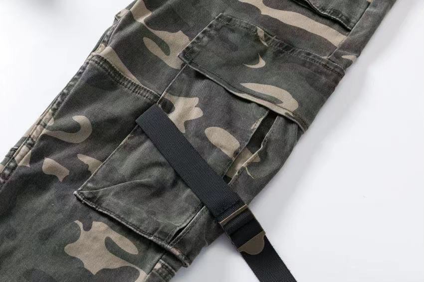 Title 4, Trendy Pocket Slim Camo-cargobroek voor heren