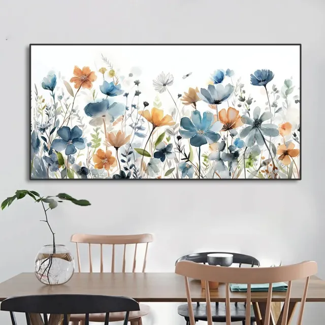 Handmade Oil Painting Canvas Wall Art Decoration Watercolor Fresh And Delicate Flowers For Home Living Room Dining Room Decor Rolled Frameless Unst... Without Inner Frame - Shop at LoveMi