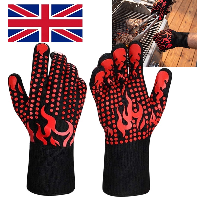 Oven Gloves BBQ - Pizza Extreme Heat Resistant, Food Grade Kitchen Grill — image 3
