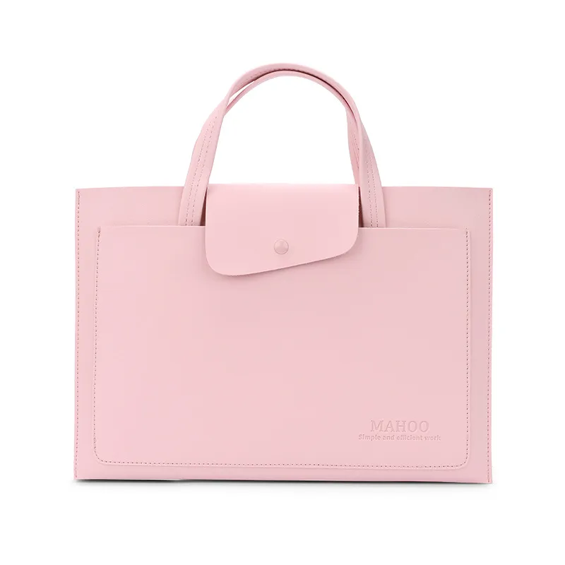 Large Capacity Simple And Thin Laptop Bag - Pink