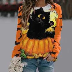 Women's Printed Long Sleeve T-shirt - Wxy271416 - View 1
