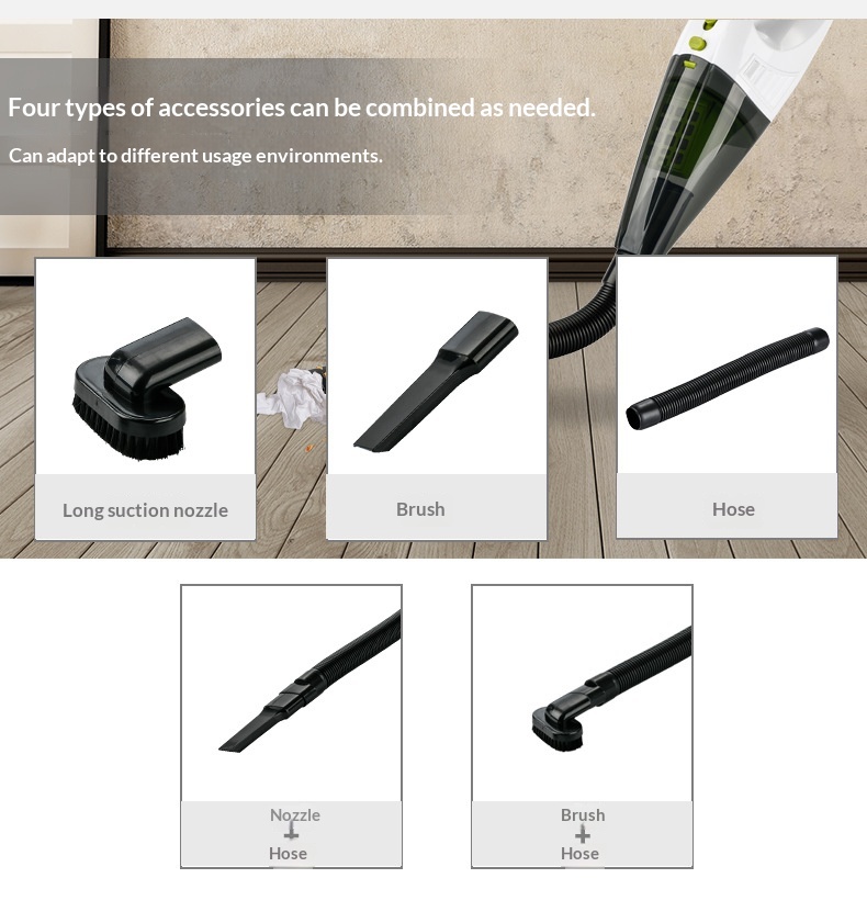 High Power Cordless Handheld Mini Vacuum Cleaner, Strong Suction Wet Dry Vacuum For Car & Household 9