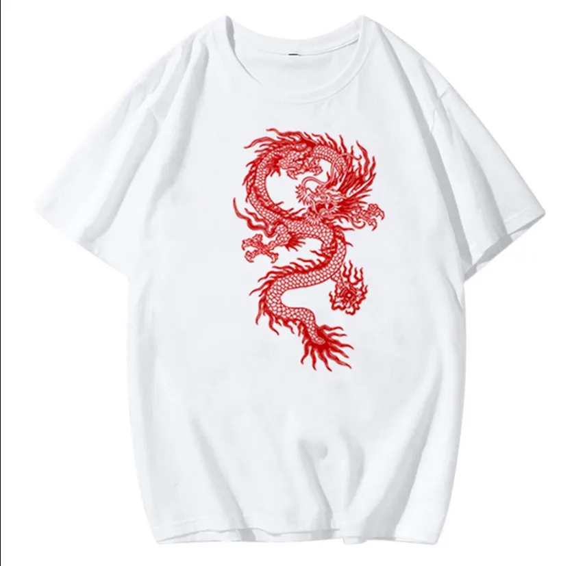 Trendy Personality New Summer Print Short-Sleeved T-Shirt - F White