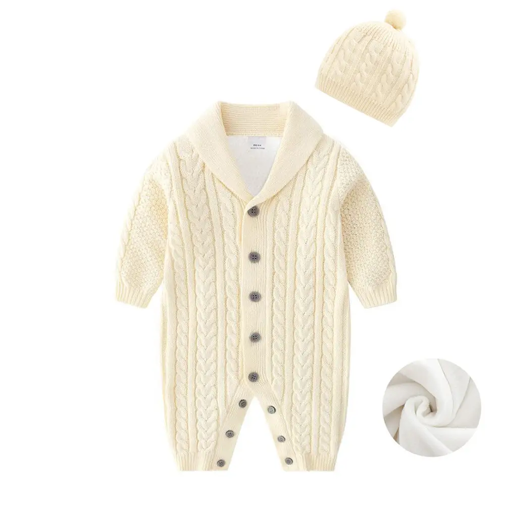 Cotton knit romper jumpsuit