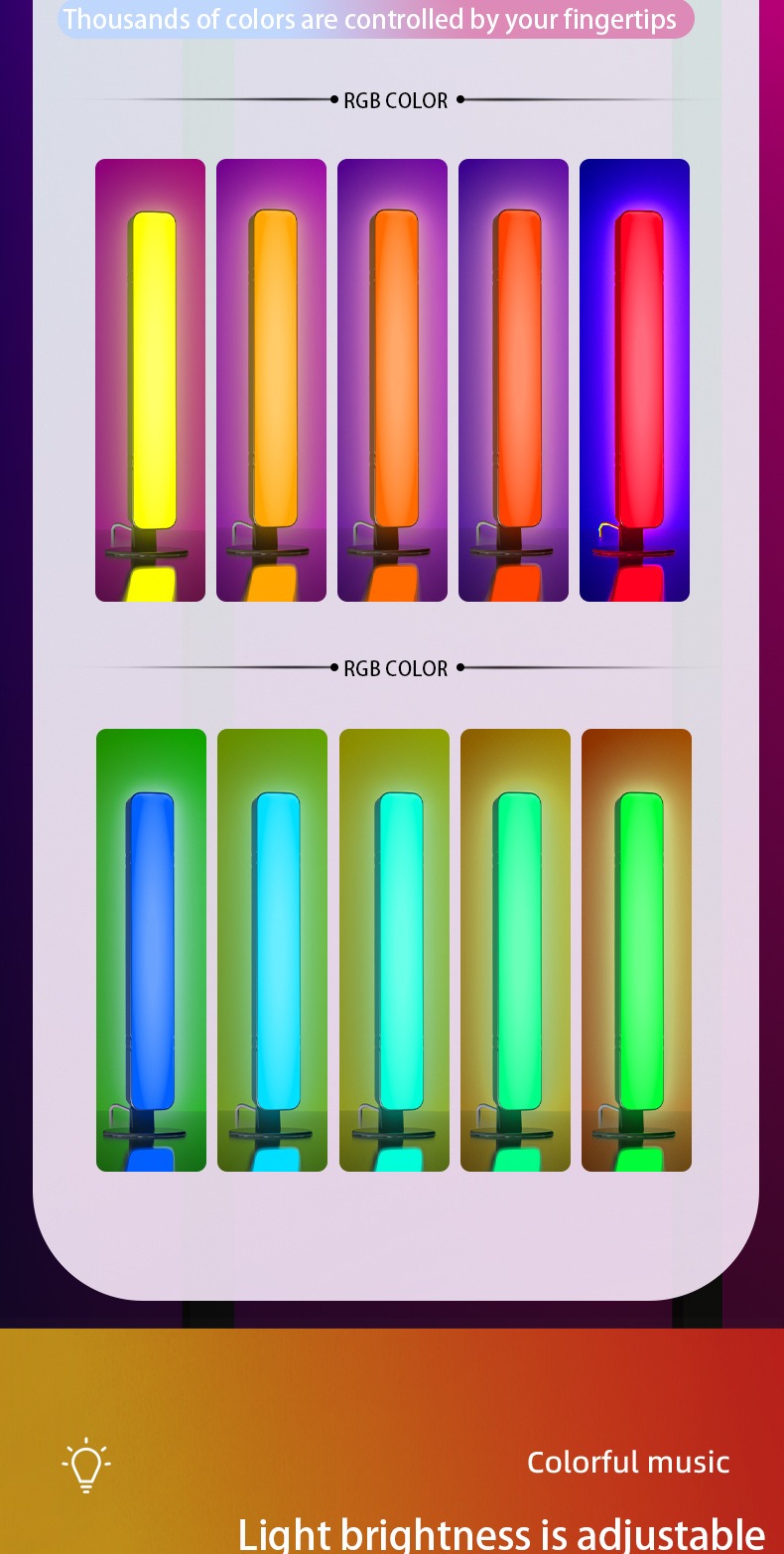 Bedroom Atmosphere Light Gaming Computer Pickup Atmosphere Lamp Desktop Pickup Lamp Music Atmosphere Lamp 6