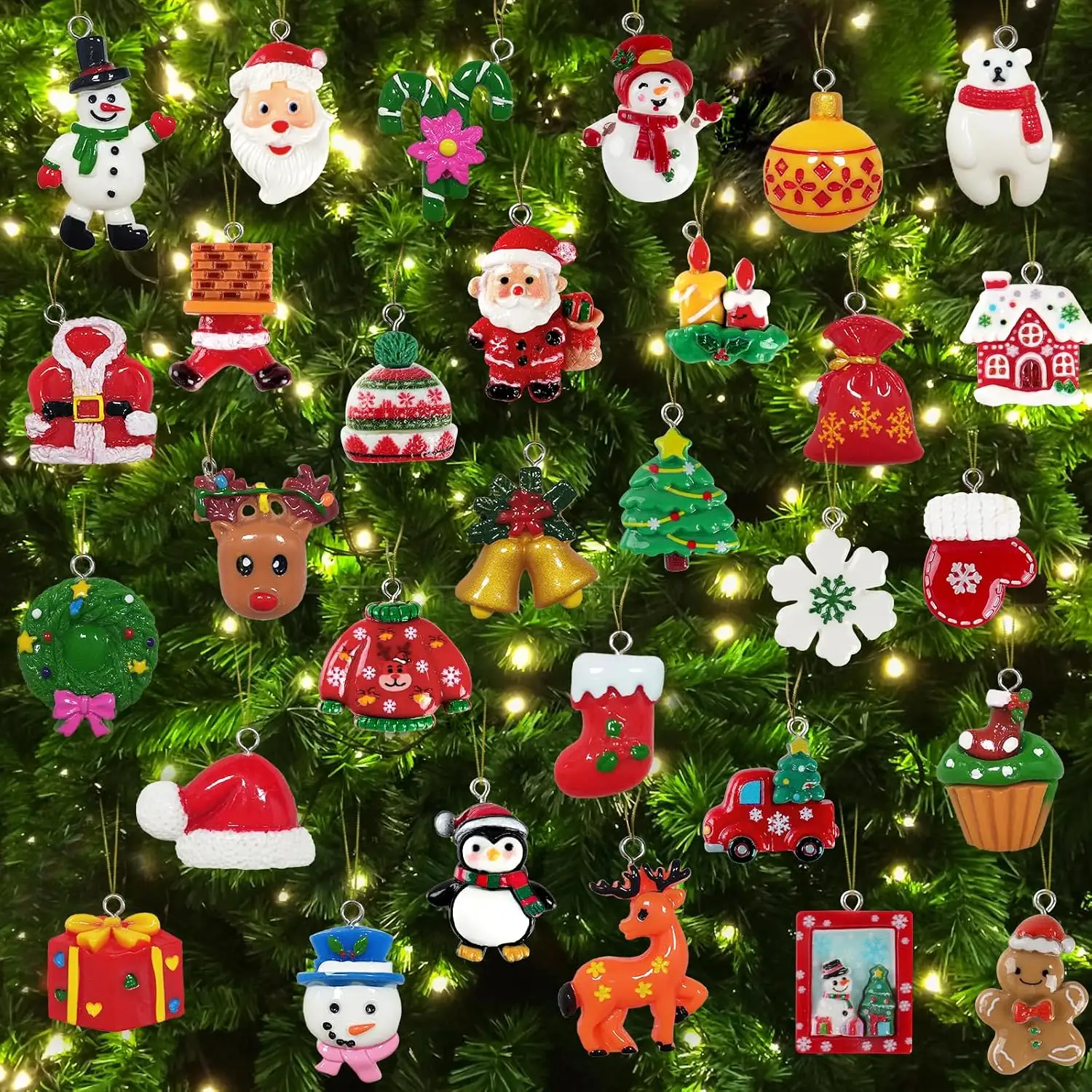 Mini Christmas Ornaments For Tree Decorations, Small