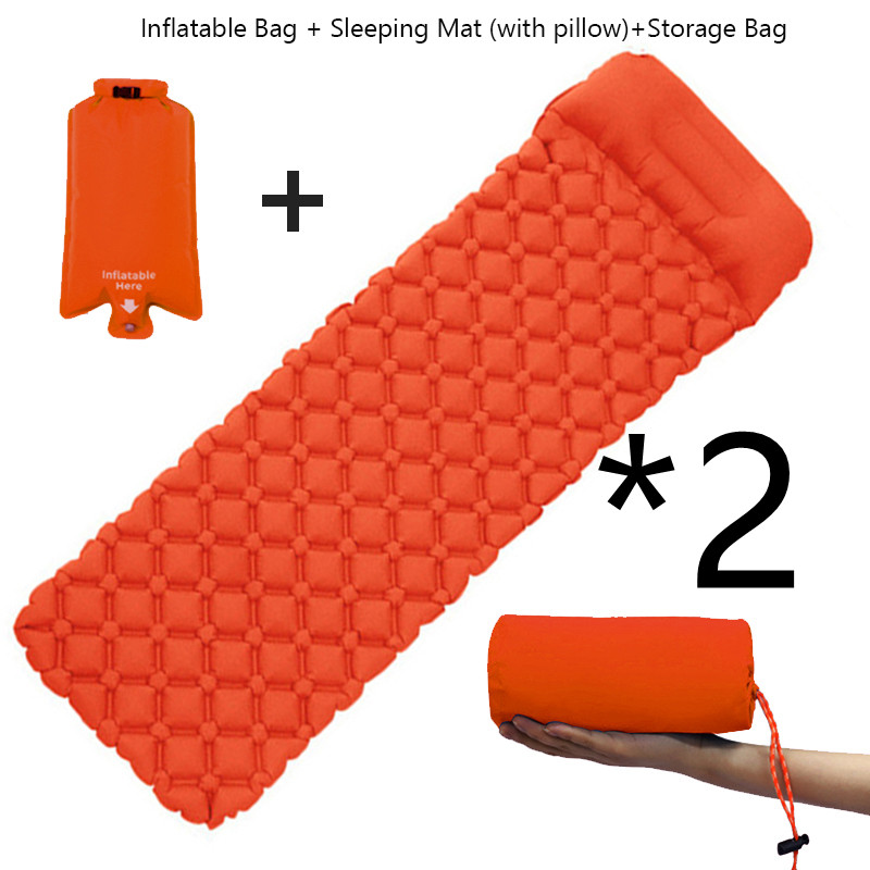 2pcs Orange with pillow set