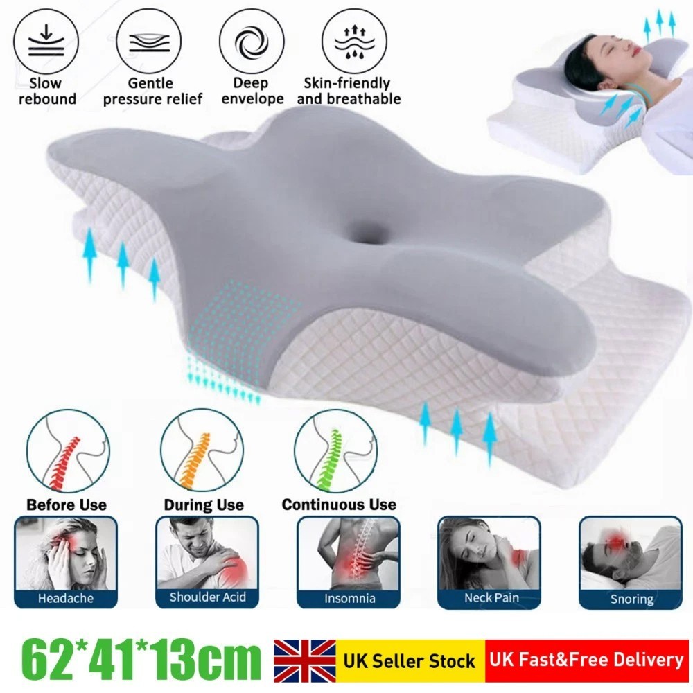 Cervical Memory Foam Neck Pillow Orthopedic Neck Back Support Anti Snore 10