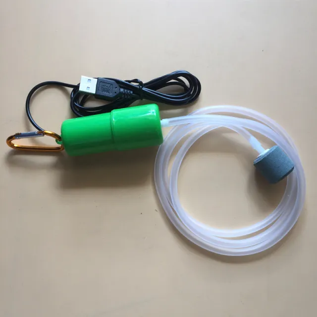 Small USB Home Fish Tank Atmospheric Oxygen Booster Green - Shop at LoveMi