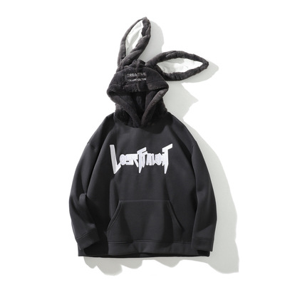 Title 2, Hip-hop couple jacket with velvet bunny ears hood