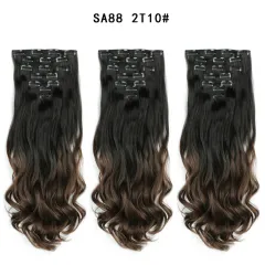 Long Curly Hair High Temperature Silk Curtain - V - View 1