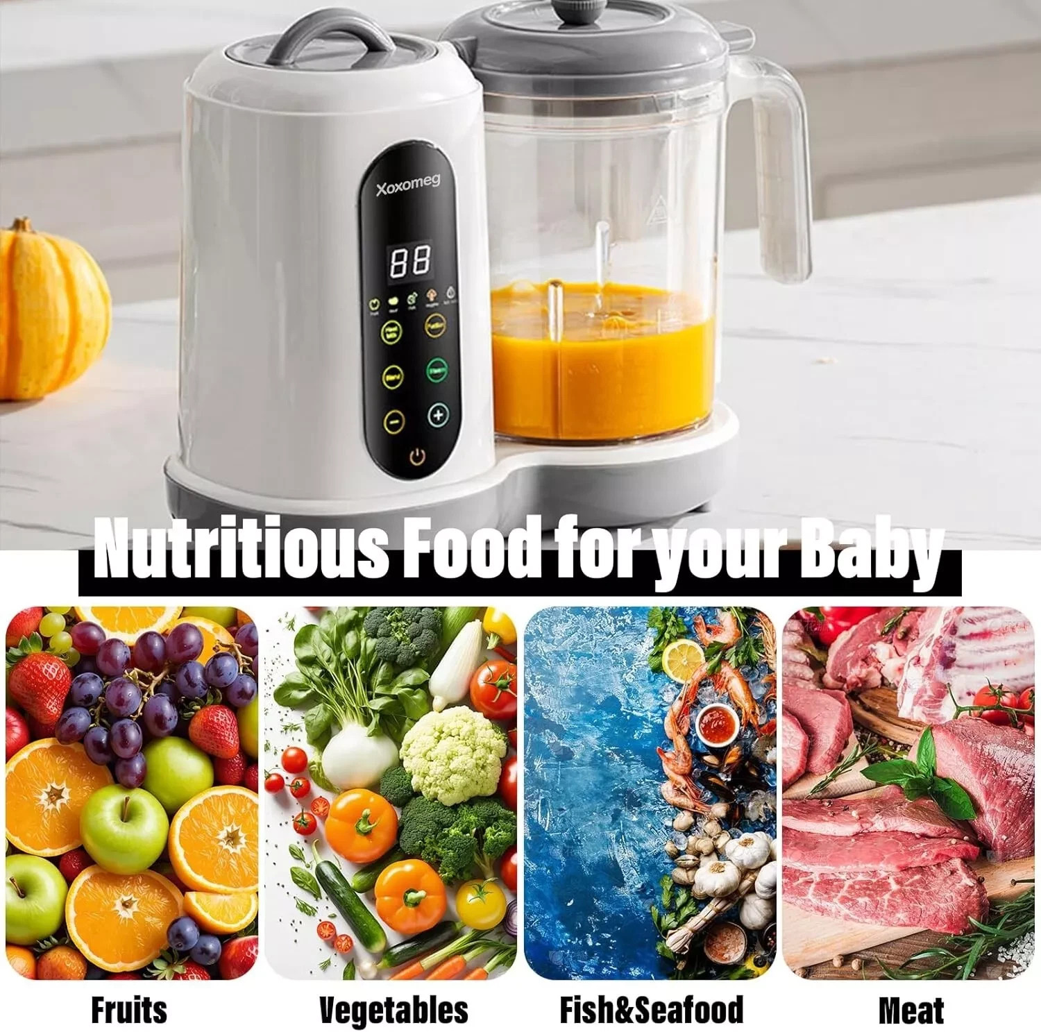 Machine à aliments pour bébés 450w, avec mélangeur à vapeur – Image 4